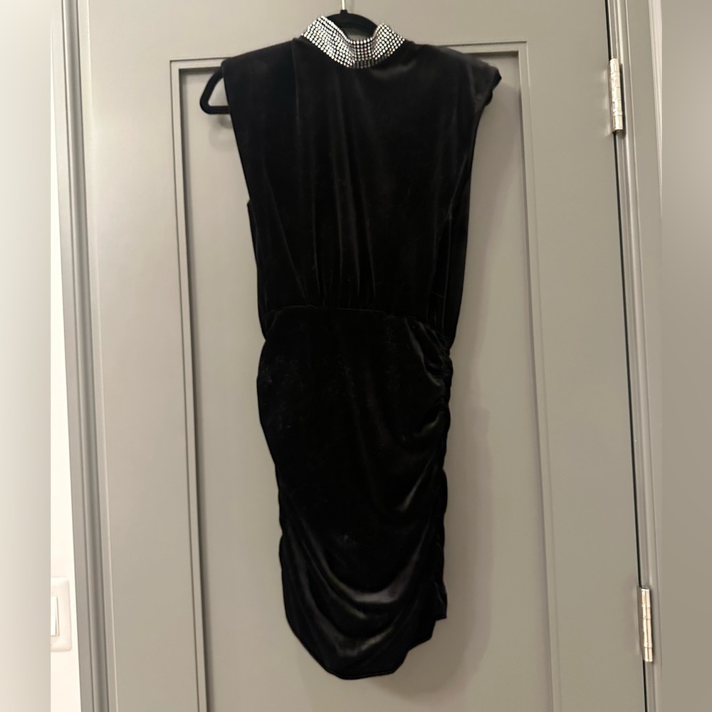 ronny kobo black velvet dress